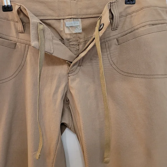 ATHLETA Dipper Tan Cargo Pants Bootcut SZ 12P - Picture 9 of 10